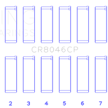 King Engine Bearings Connecting Rod Bearing Set For Porsche M 48.00/M 48.50 - CR8046CP