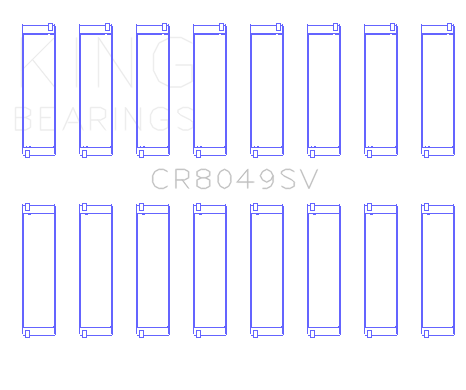 King Engine Bearings Connecting Rod Bearing Set For Bmw N62, N63, S63, N62N - CR8049SV