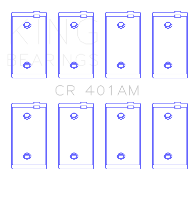 King Engine Bearings CONNECTING ROD BEARING SET For JEEP 134CI 2.2L (JEEP 134CI 2.2L) - CR 401AM