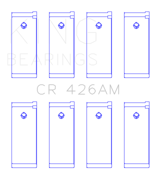King Engine Bearings CONNECTING ROD BEARING SET For DATSUN E13,E15, (DATSUN E13,E15,) - CR 426AM1.0