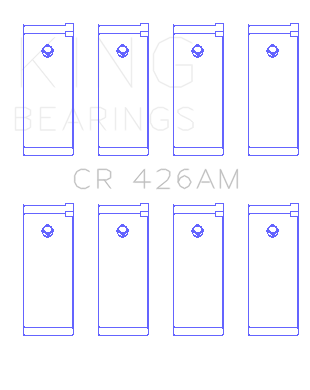 King Engine Bearings CONNECTING ROD BEARING SET For DATSUN E13,E15, (DATSUN E13,E15,) - CR 426AM