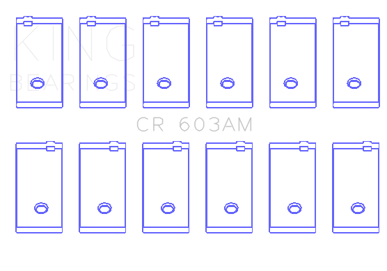 King Engine Bearings CONNECTING ROD BEARING SET For IKA WILLYS (IKA WILLYS) - CR 603AM 030
