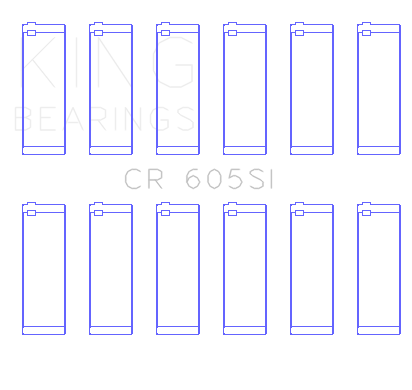 King Engine Bearings CONNECTING ROD BEARING SET For GM 2.8L, 3.4L V6 173CI, 207CI (GM 2.8L, 3.4L V6 173CI, 207CI) - CR 605SI1.0