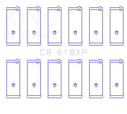 King Engine Bearings CONNECTING ROD BEARING SET For FORD 200, 250 (FORD 200, 250) - CR 618XP 001