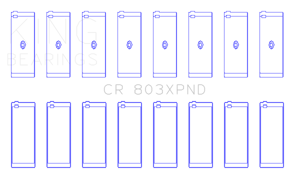King Engine Bearings CONNECTING ROD BEARING SET For CHEVROLET SBC 265CI 283CI 327CI (CHEVROLET SBC 265CI 283CI 327CI) - CR 803XPND 010