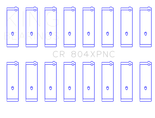 King Engine Bearings CONNECTING ROD BEARING SET For FORD 260CI 289CI 302 5.0L WINDSOR (FORD 260CI 289CI 302 5.0L WINDSOR) - CR 804XPNC STDX