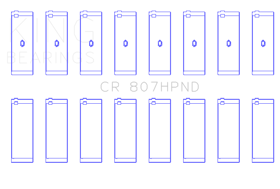 King Engine Bearings CONNECTING ROD BEARING SET For CHEVROLET SBC 307CI 350CI &amp - GEN III/IV (CHEVROLET SBC 307CI 350CI &amp; GEN III/IV) - CR 807HPNDSTDX
