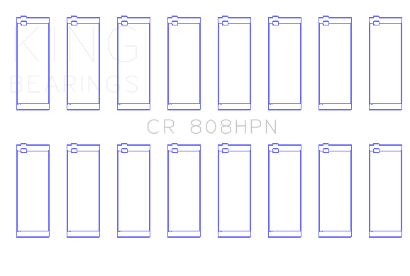 King Engine Bearings CONNECTING ROD BEARING SET For CHEVROLET BBC 369-502 GEN IV, V, VI (CHEVROLET BBC 369-502 GEN IV, V, VI) - CR 808HPN010X