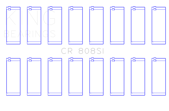 King Engine Bearings CONNECTING ROD BEARING SET For CHEVROLET BBC 369-502 GEN IV, V, VI (CHEVROLET BBC 369-502 GEN IV, V, VI) - CR 808SI 040