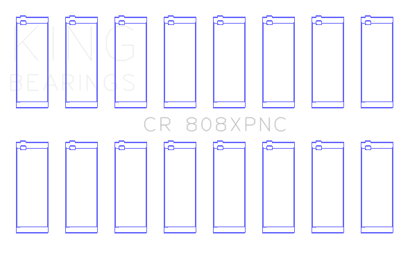 King Engine Bearings CONNECTING ROD BEARING SET For CHEVROLET BBC 369-502 GEN IV, V, VI (CHEVROLET BBC 369-502 GEN IV, V, VI) - CR 808XPNC STDX