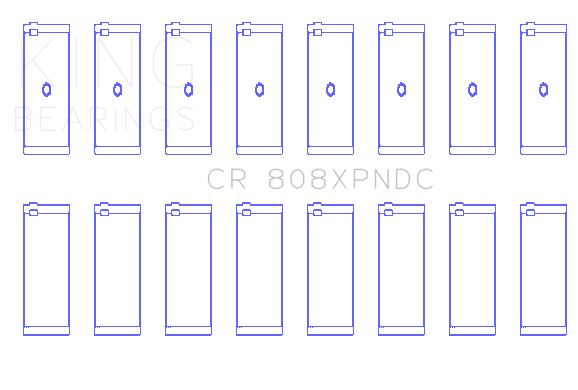 King Engine Bearings CONNECTING ROD BEARING SET For CHEVROLET BBC 369-502 GEN IV, V, VI (CHEVROLET BBC 369-502 GEN IV, V, VI) - CR 808XPNDC STDX