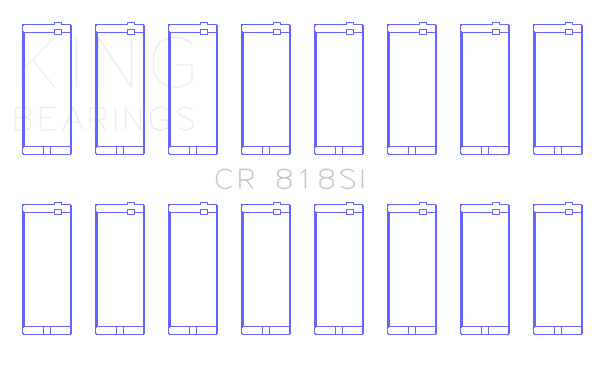 King Engine Bearings CONNECTING ROD BEARING SET For AMC / JEEP 290, 304, 360 16V (AMC / JEEP 290, 304, 360 16V) - CR 818SI