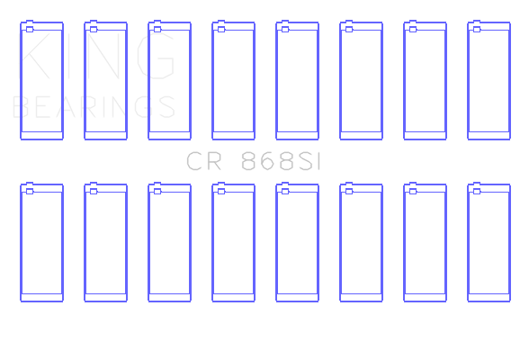 King Engine Bearings CONNECTING ROD BEARING SET For FORD V8, 4.6L/5.4L SOHC (FORD V8, 4.6L/5.4L SOHC) - CR 868SI0.75