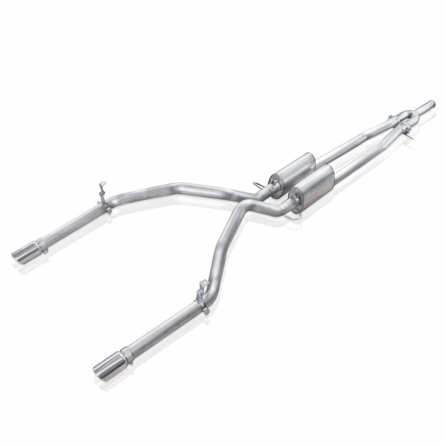 Stainless Works Under/Bumper Catback Dual Turbo S-Tube Mufflers Factory Connect - CT14CBUBY