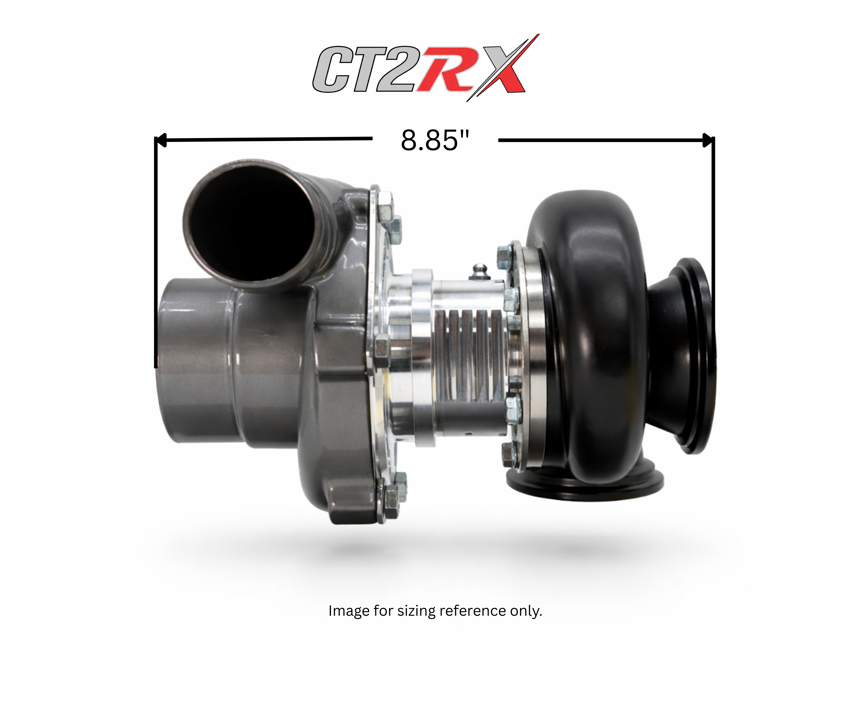 CT2RX-4849 TRIPLEX CERAMIC BALL BEARING OIL-LESS WATER COOLED TURBOCHARGER (575 HP)