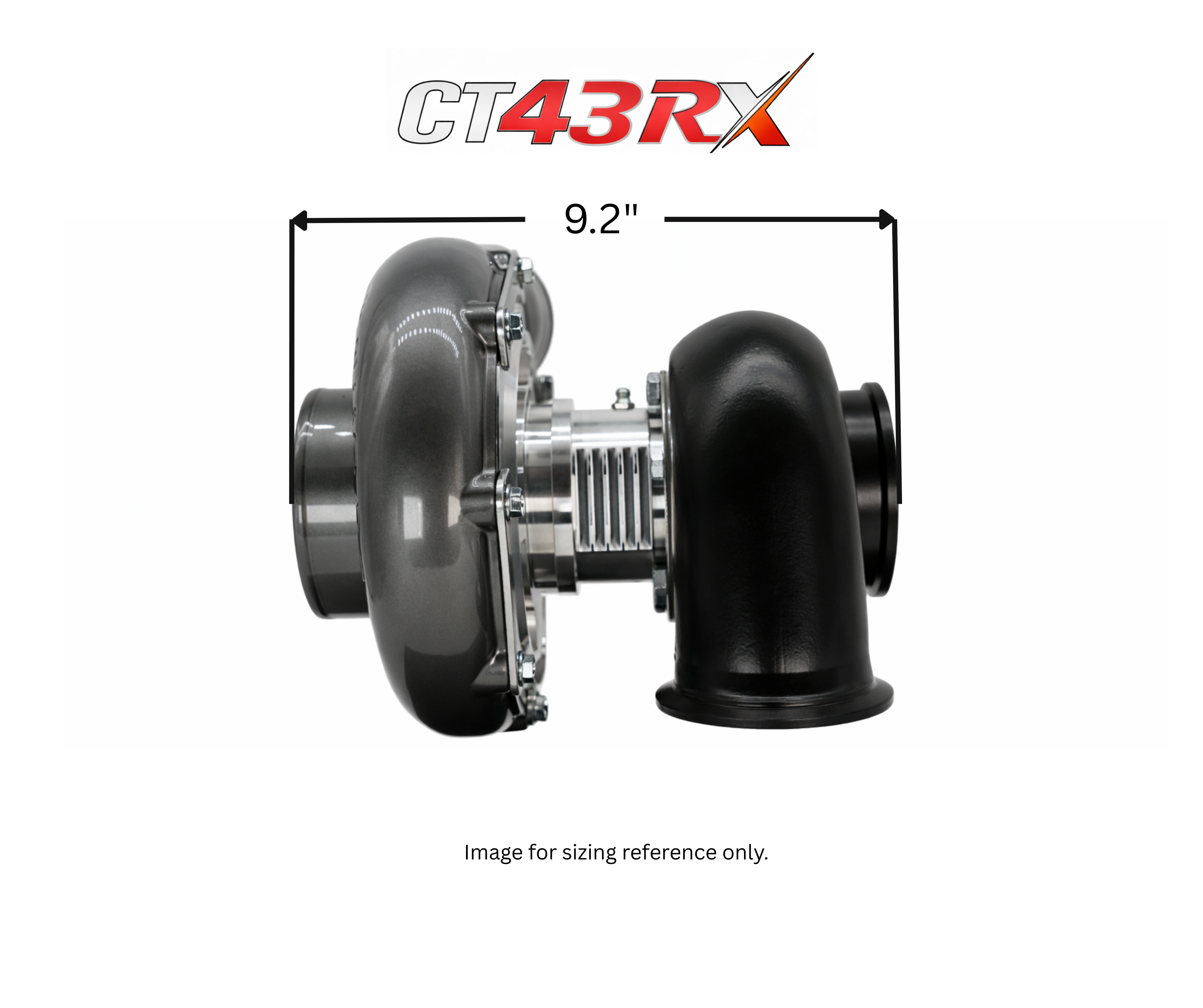 CT43RX-6871 TRIPLEX CERAMIC BALL BEARING OIL-LESS WATER COOLED REVERSE ROTATION TURBOCHARGER (1250 HP)