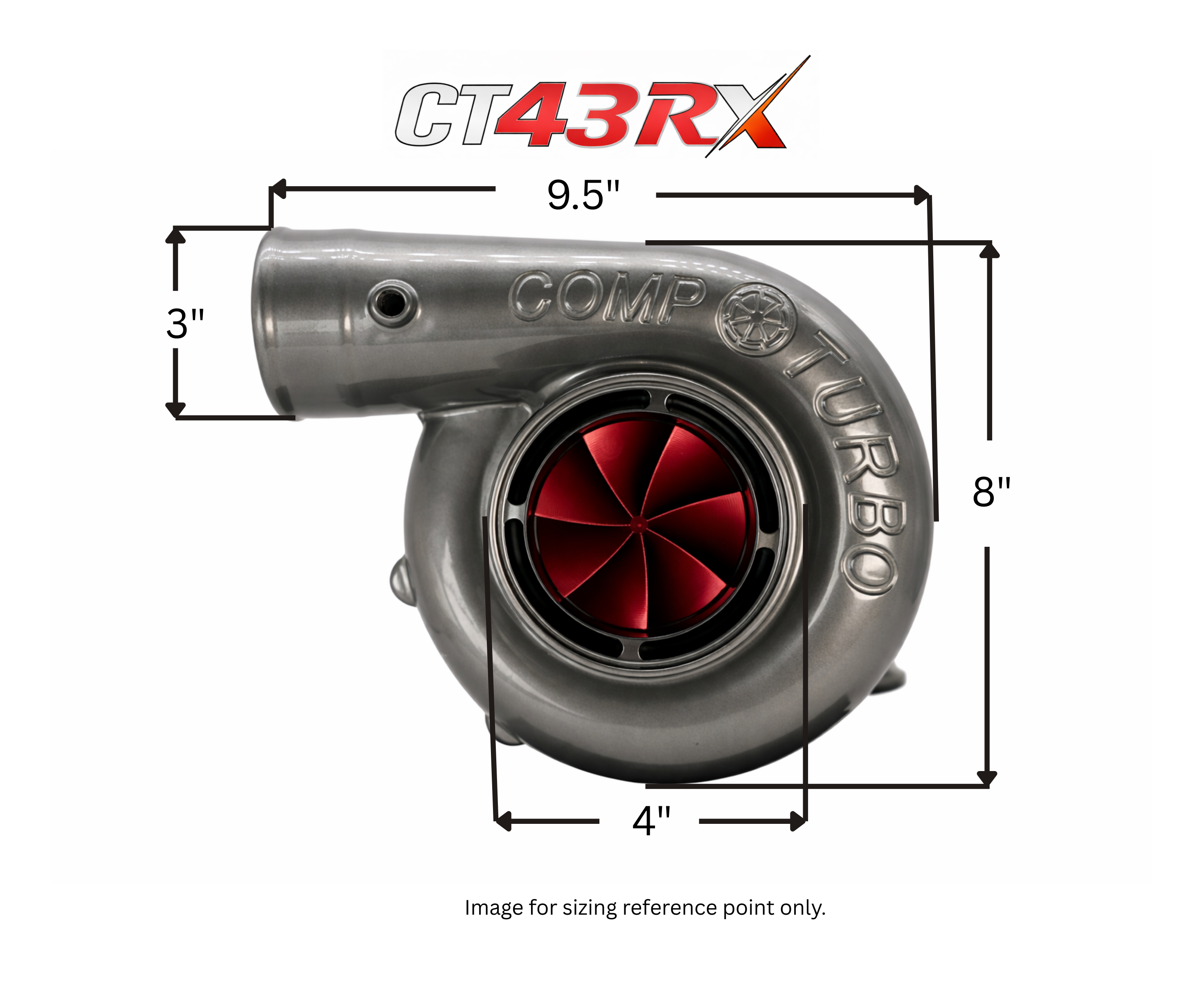 CT43RX-6875 TRIPLEX CERAMIC BALL BEARING OIL LUBRICATED REVERSE ROTATION TURBOCHARGER (1300 HP)