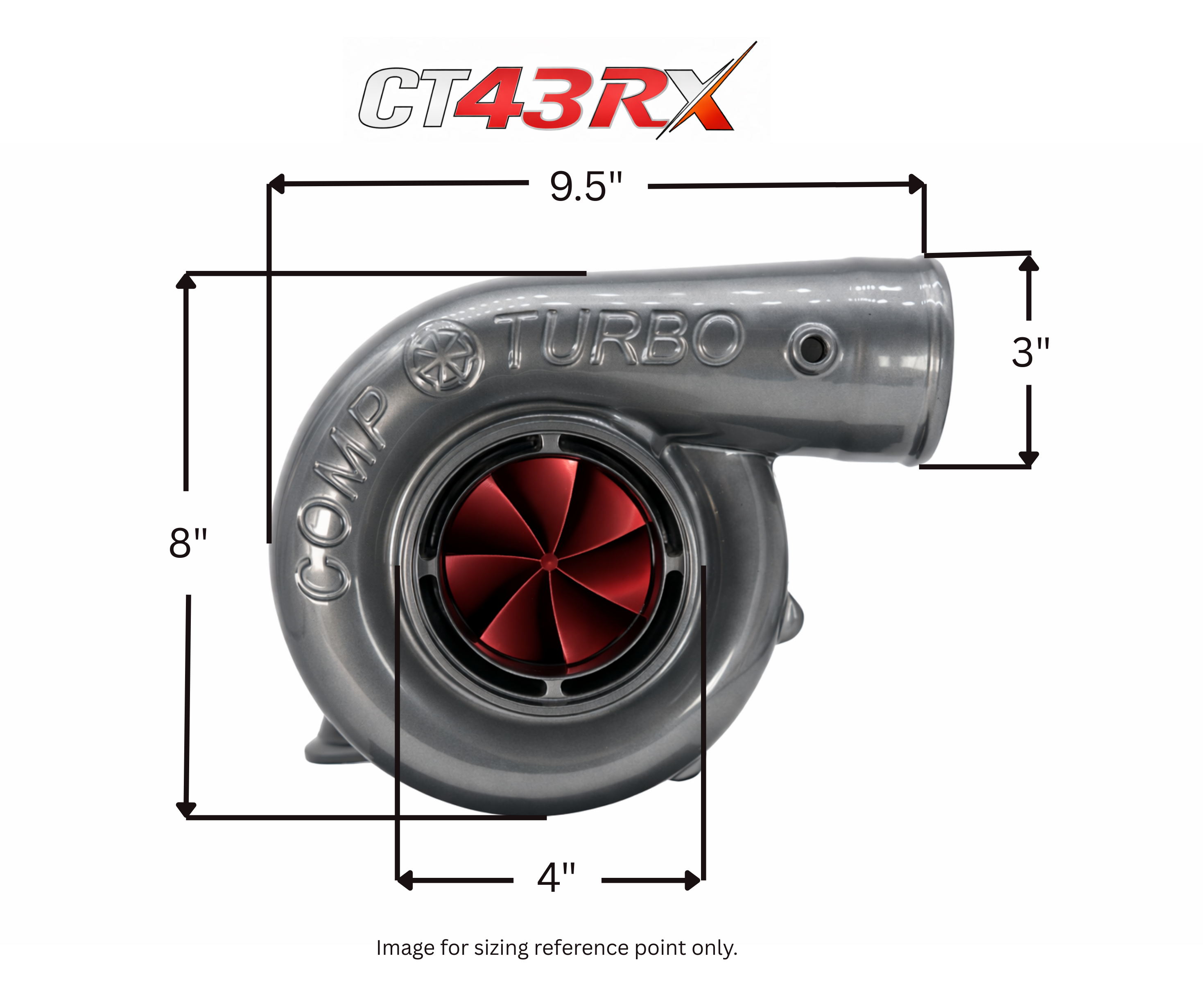 CT43RX-6767 TRIPLEX CERAMIC BALL BEARING OIL LUBRICATED TURBOCHARGER (1150 HP)