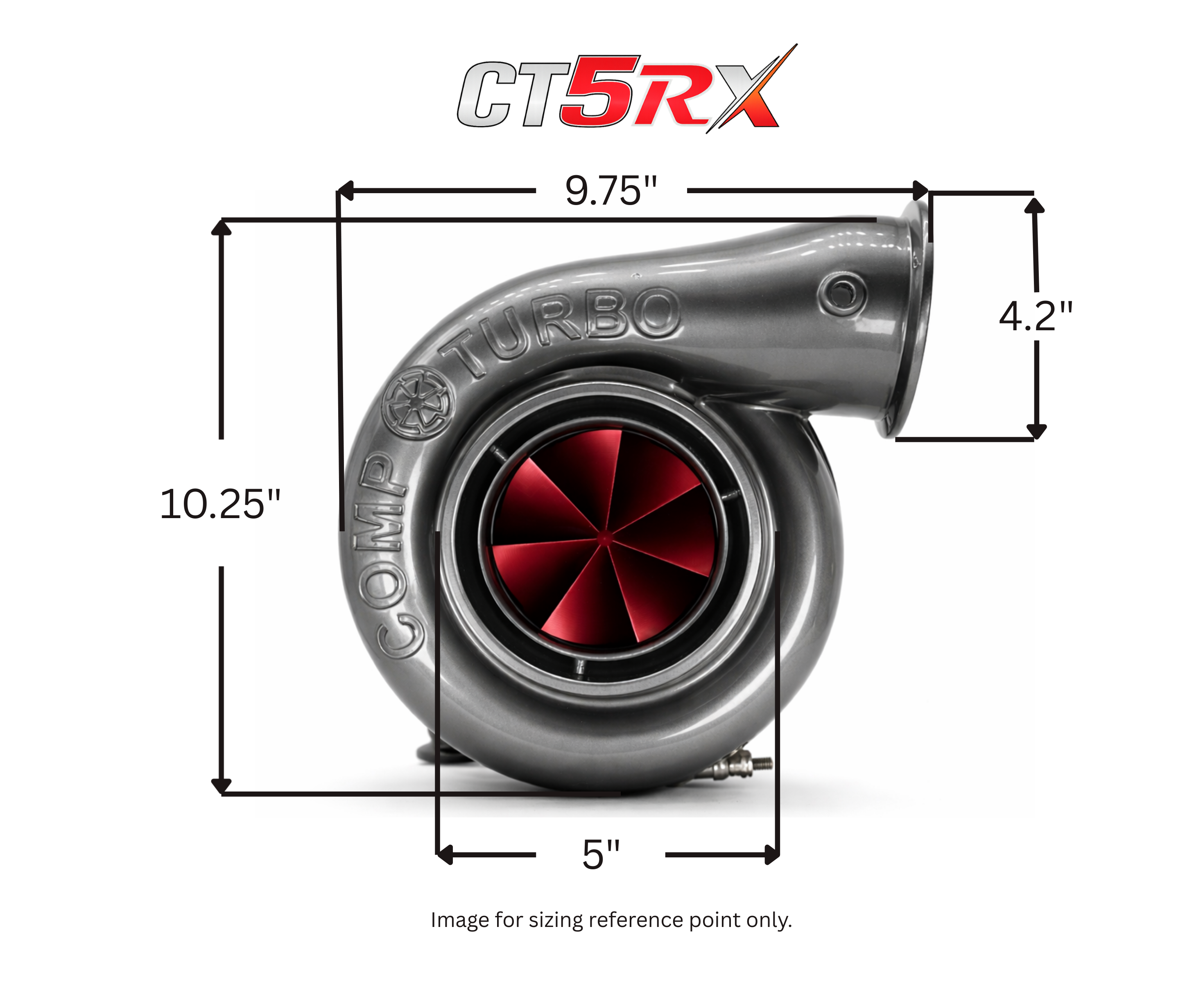 NEW CT5RX-9298 TRIPLEX CERAMIC BALL BEARING OIL LUBRICATED TURBOCHARGER (2200 HP)