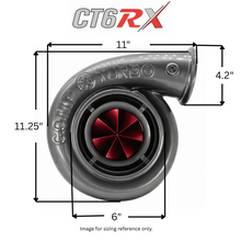 CT6RX-91106 TRIPLEX CERAMIC BALL BEARING OIL LUBRICATED TURBOCHARGER (2300 HP)