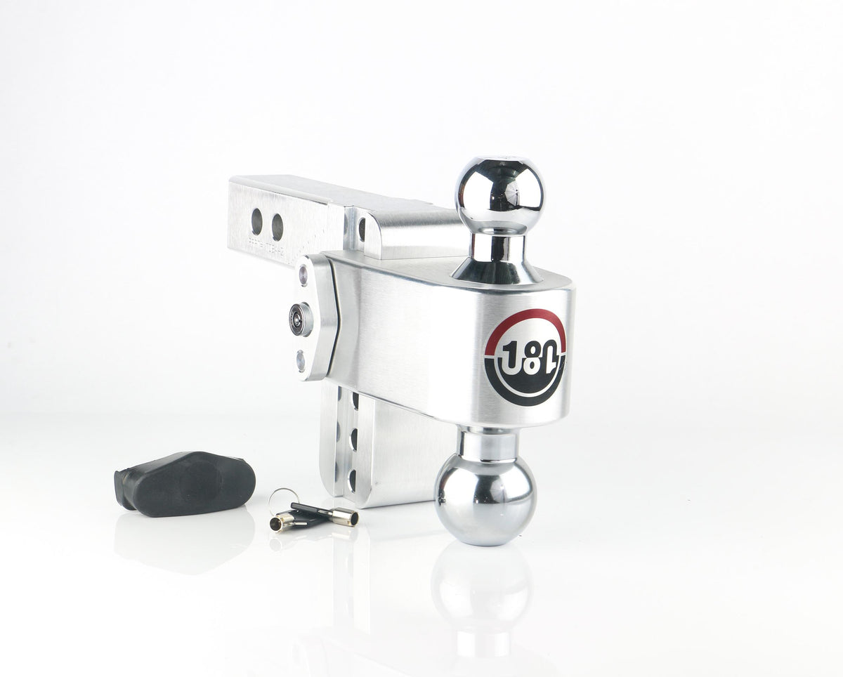 Weigh Safe 180 Hitch - Drop Hitch W/Chrome Combo Ball - 4" Drop For 2" Shank - CTB4-2