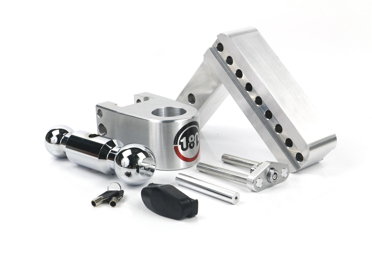Weigh Safe 180 Hitch - Drop Hitch W/Chrome Combo Ball - 6" Drop For 2" Shank - CTB6-2