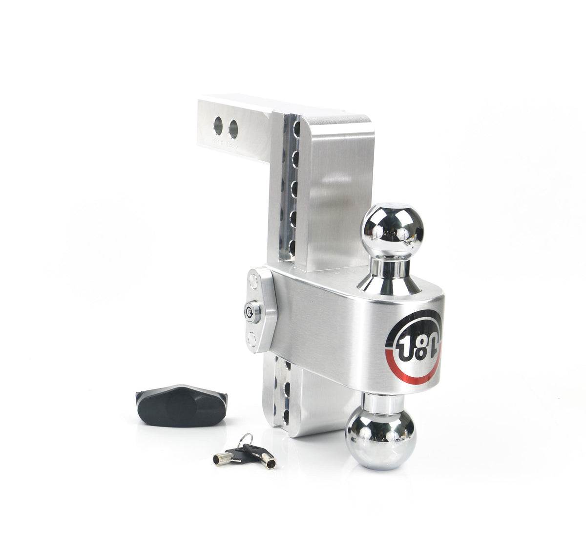 Weigh Safe 180 Hitch - Drop Hitch W/Chrome Combo Ball - 8" Drop For 2" Shank - CTB8-2