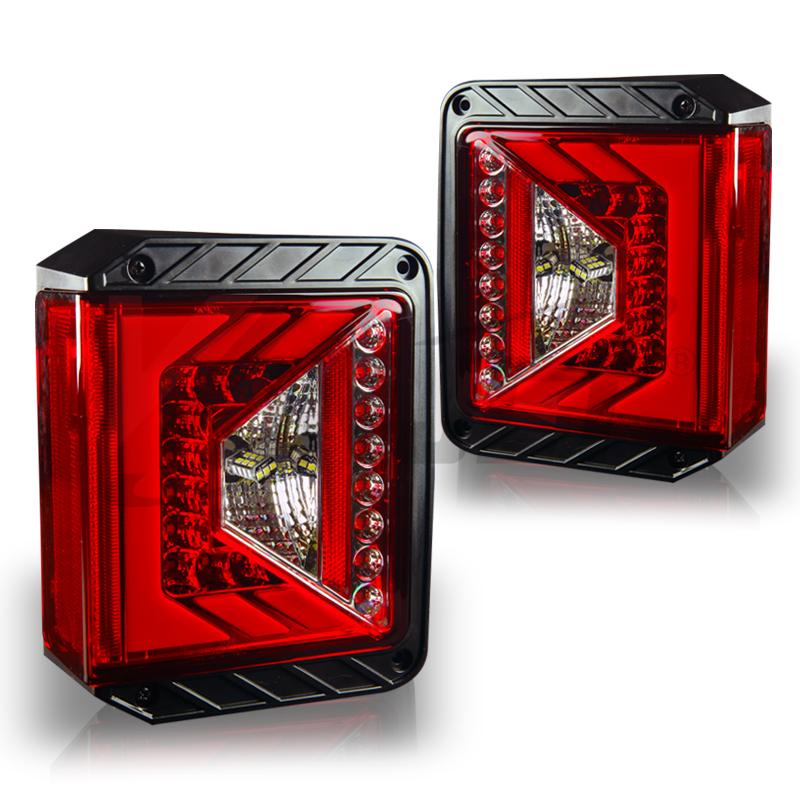 Winjet Led Tail Lights-Chrome / Red (2007-2018 Wrangler, Wrangler JK) - CTRNG0490-CR