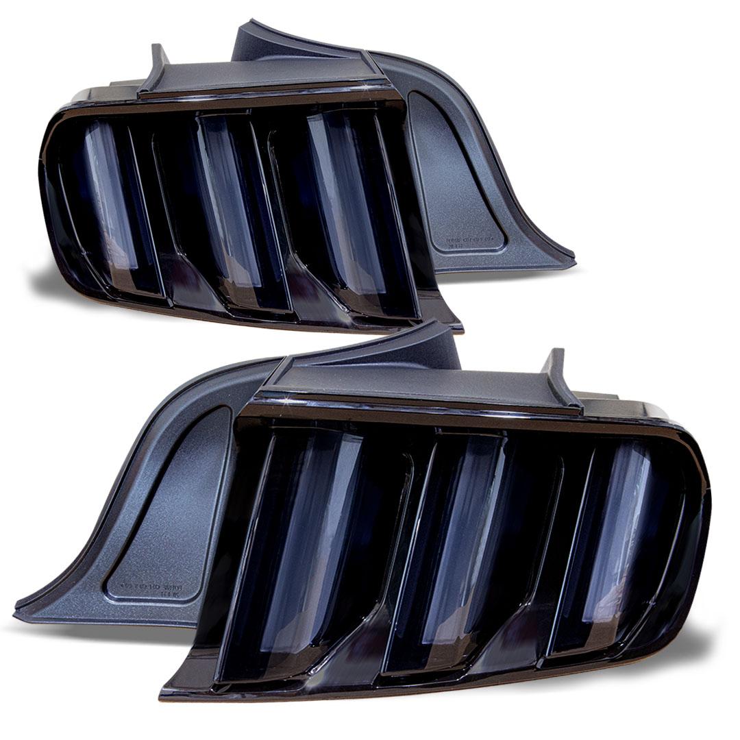 Winjet Sequential Tail Lights-Gloss Black / Smoke (2015-2023 Mustang) - CTRNG0636-GBS