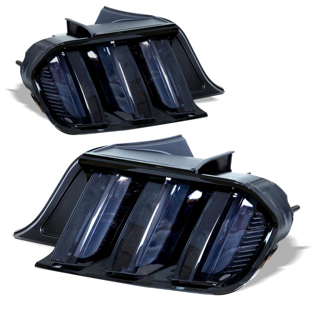 Winjet Sequential Tail Lights-Gloss Black / Smoke (2015-2023 Mustang) - CTRNG0636-GBS