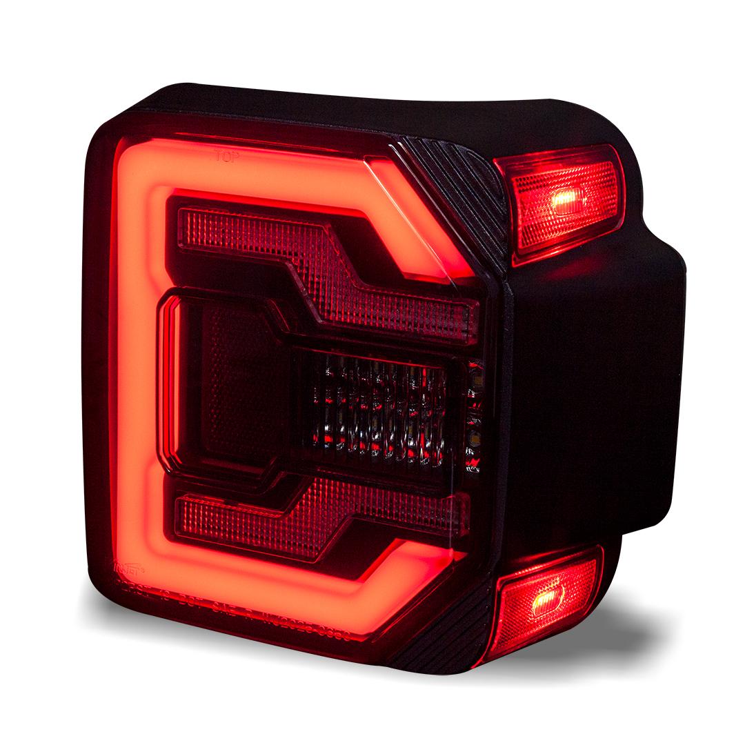 Winjet Sequential Tail Lights-Gloss Black / Smoke (2018-2023 Wrangler) - CTRNG0650-BS-SQ