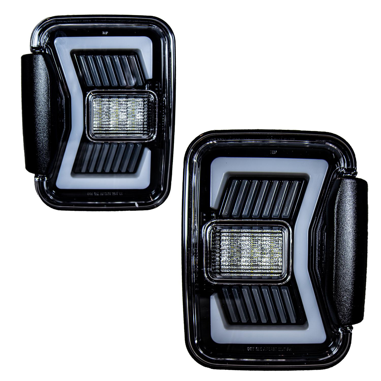 Winjet Led Sequential Tail Lights-Gloss Black Chrome (2020-2023 Gladiator) - CTRNG0668-GBC-SQ