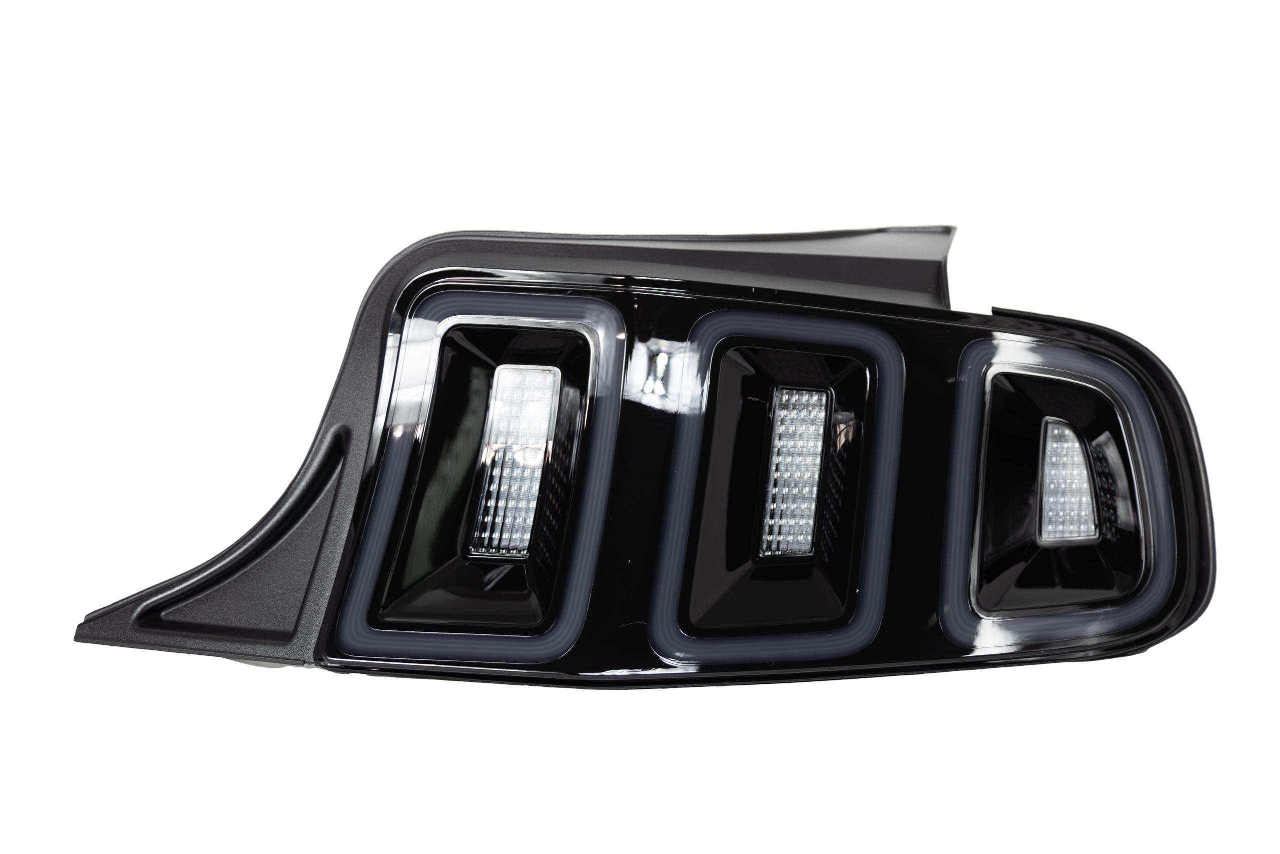 Winjet Led Sequential Tail Lights-Gloss Black / Smoke (2010-2014 Mustang) - CTRNG0678-GBS