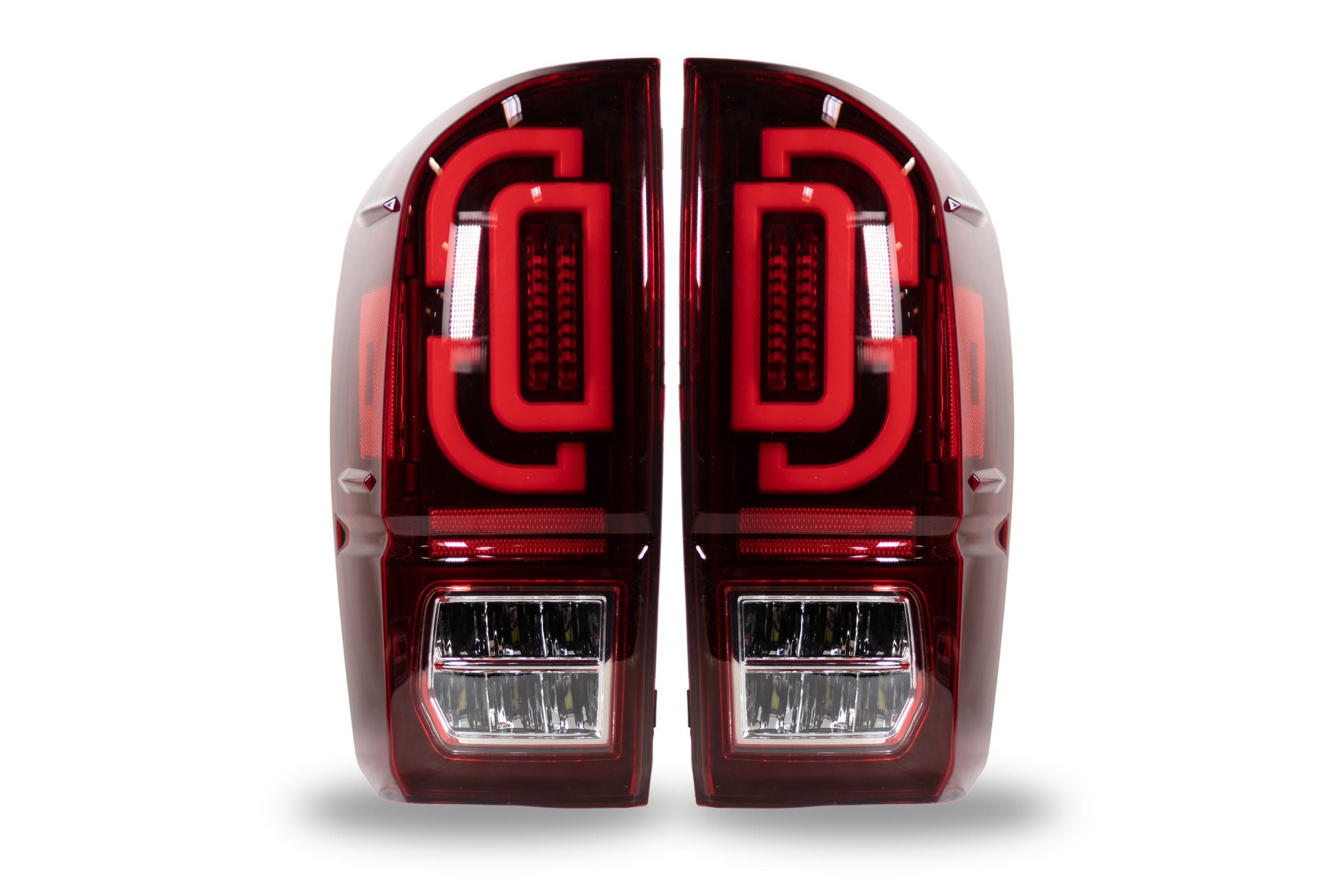 Winjet Led Sequential Tail Lights-Black / Red (2016-2023 Tacoma) - CTRNG0685-BR-SQ