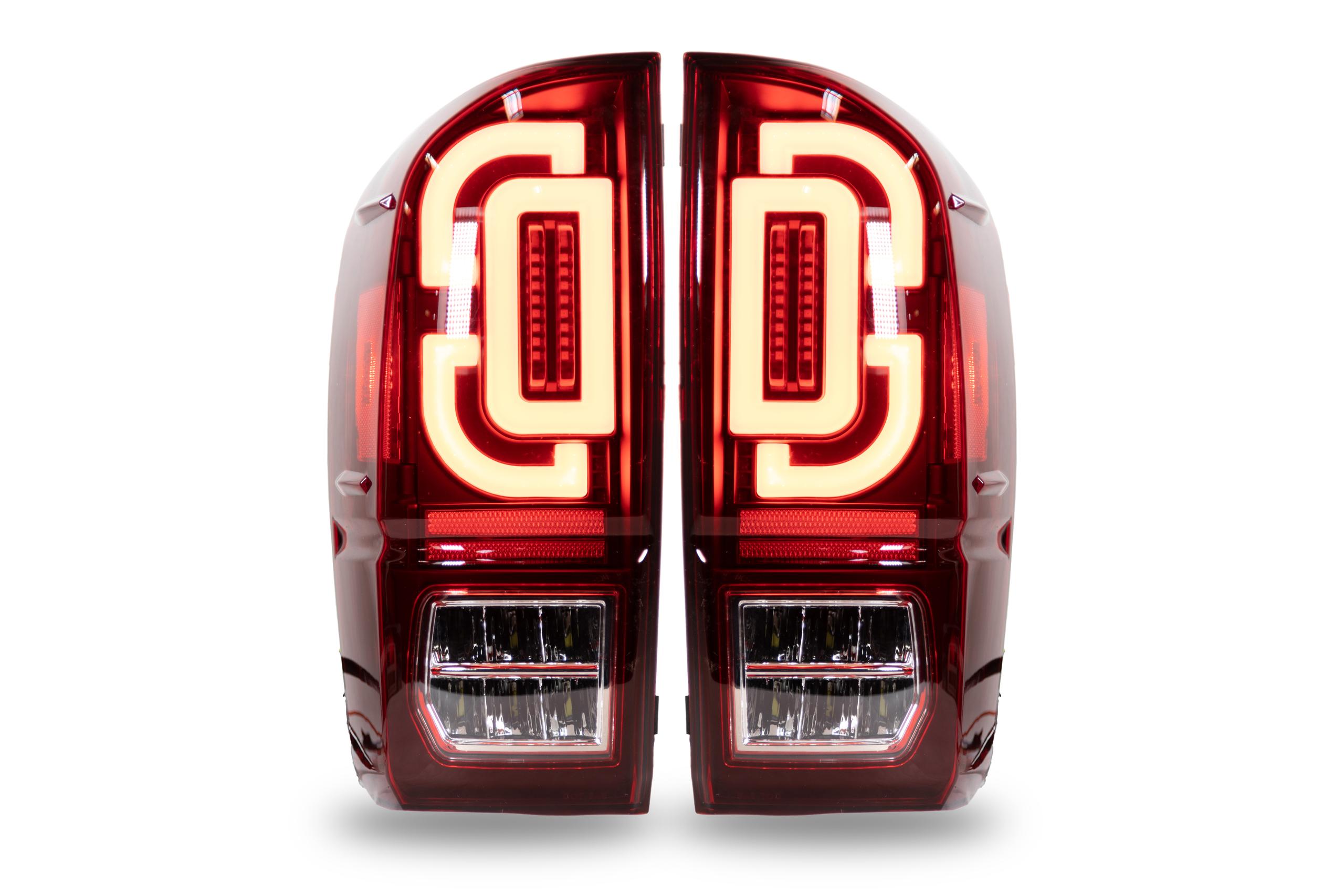 Winjet Led Sequential Tail Lights-Black / Red (2016-2023 Tacoma) - CTRNG0685-BR-SQ