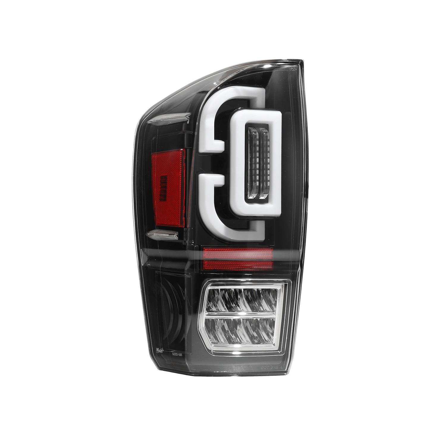 Winjet Led Sequential Tail Lights-Gloss Black / Clear (2016-2023 Tacoma) - CTRNG0685-GBC-SQ