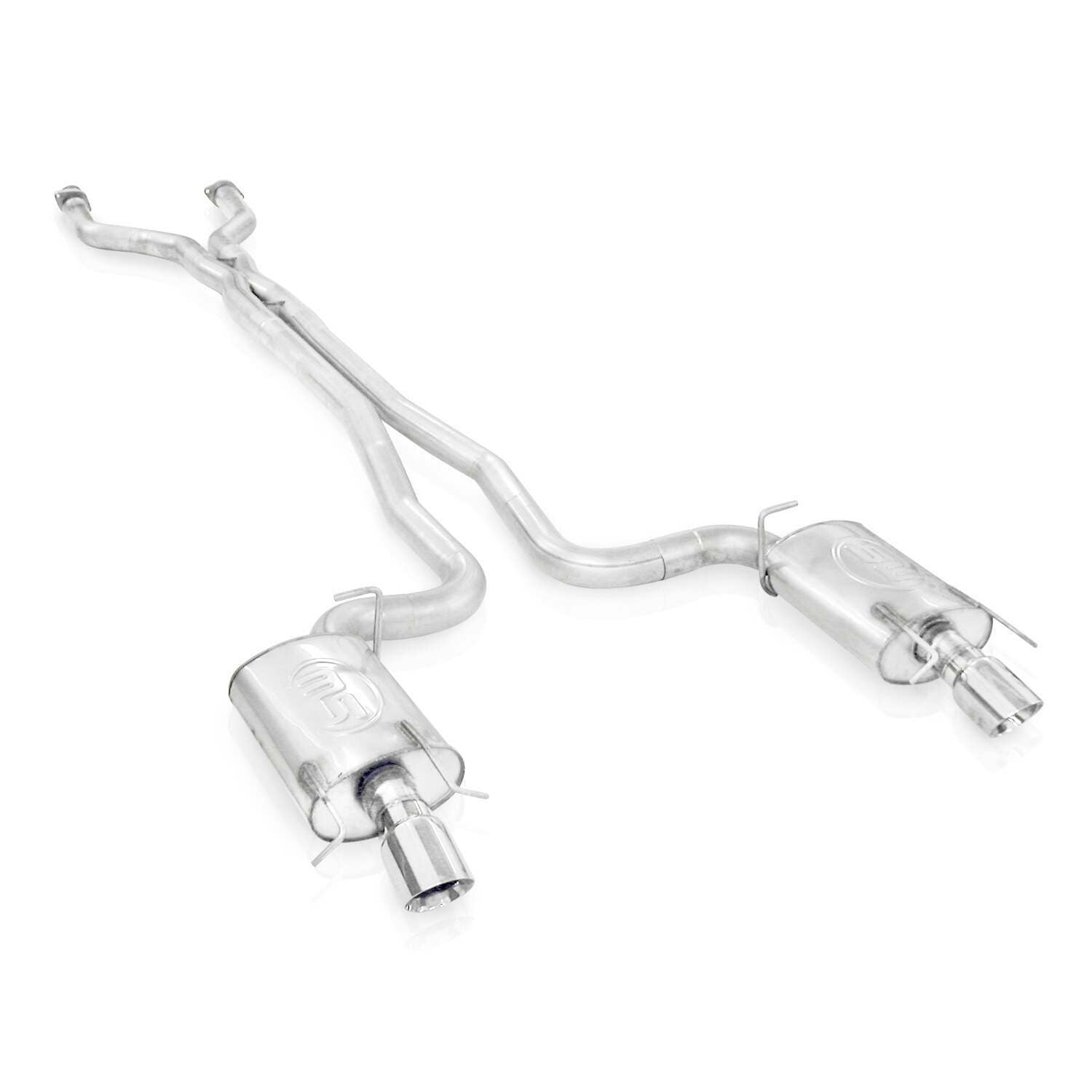 Stainless Works Catback Dual Turbo Chambered Mufflers Factory Connect (2009-2015 CTS Sedan) - CTSV9CBC