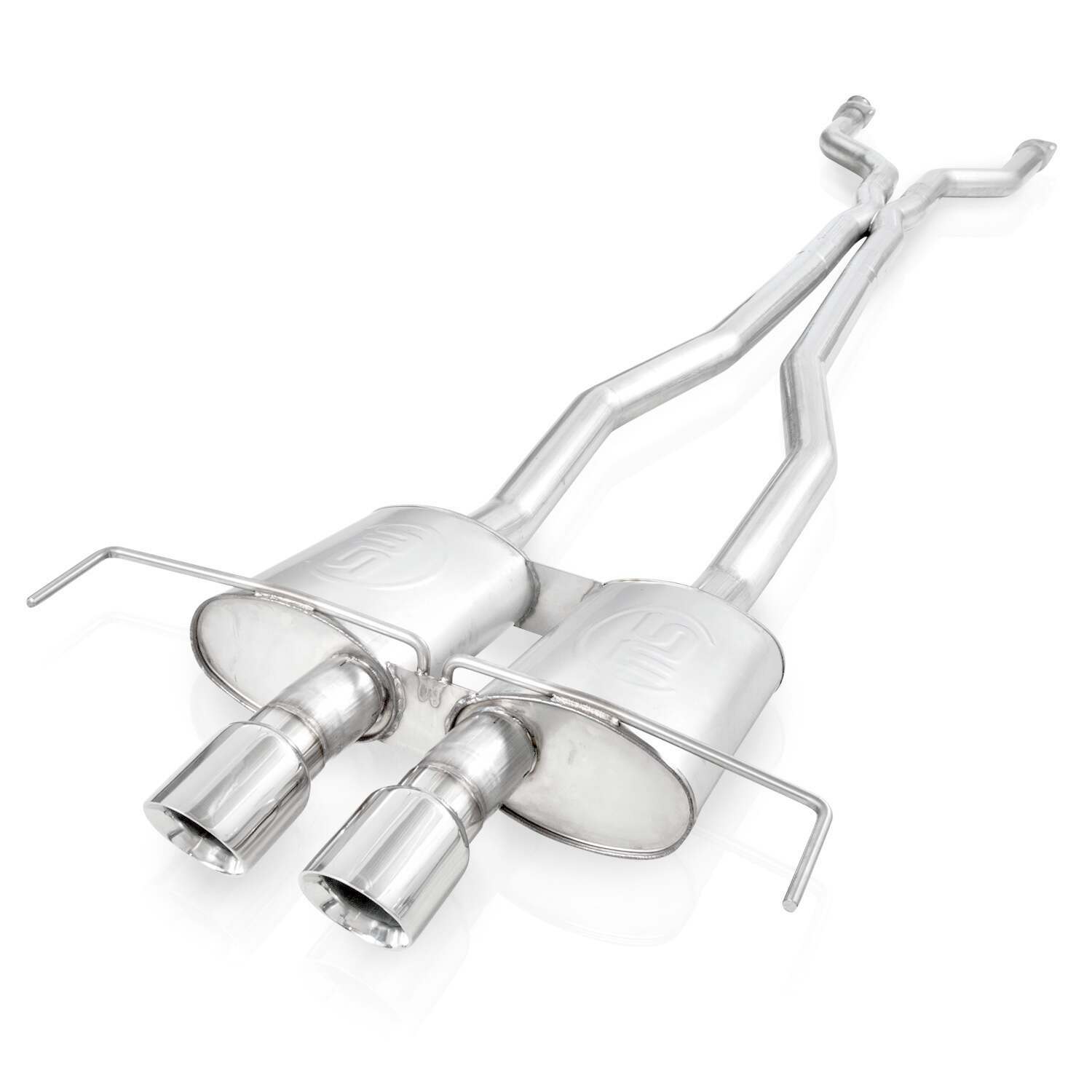 Stainless Works Coupe Catback Dual Turbo Chambered Mufflers Factory Connect (2009-2015 CTS Coupe) - CTSV9CPCBC