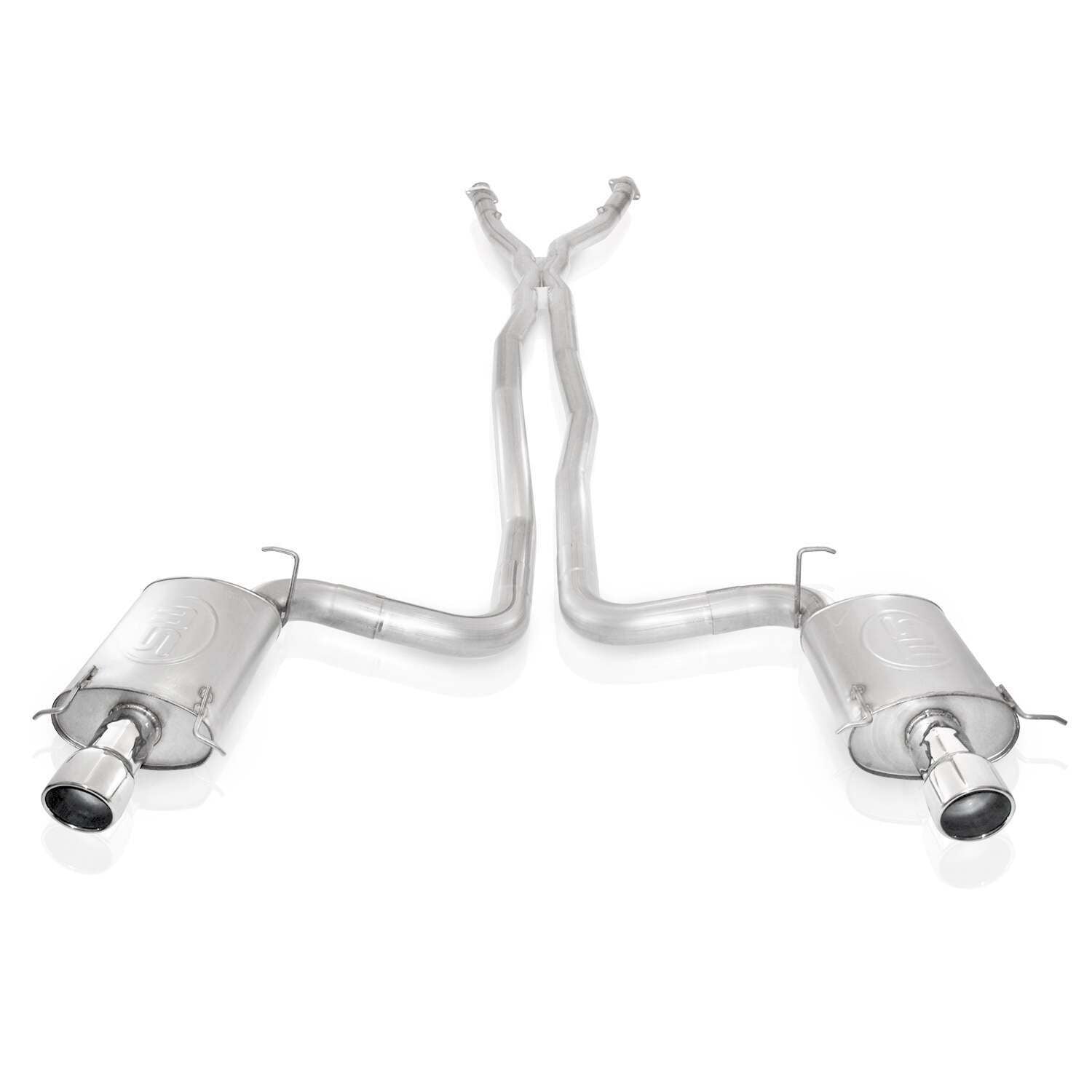 Stainless Works Catback Dual Turbo Chambered Mufflers X-Pipe Factory Connect (2004-2007 CTS) - CTSVEX