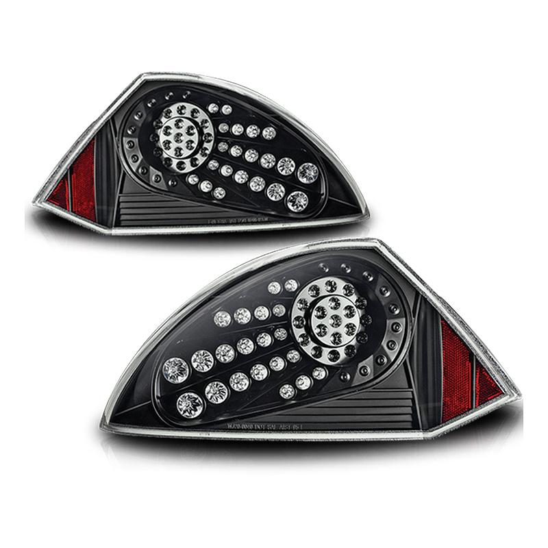 Winjet Led Tail Lights-Black / Clear (2000-2005 Eclipse) - CTWJ-0040-BC