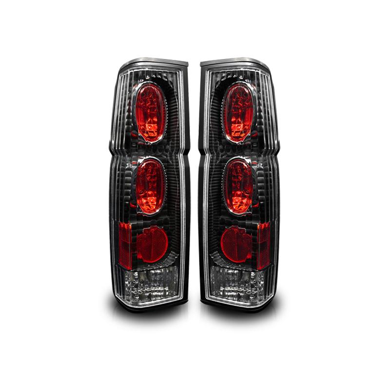 Winjet Altezza Tail Lights-Black / Clear (1986-1997 720, D21, Pickup) - CTWJ-0041-BC
