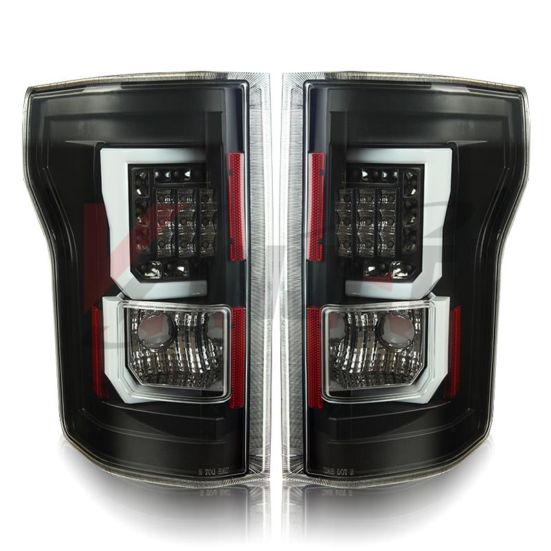 Winjet Led Tail Lights-Black / Clear (2015-2017 F-150) - CTWJ-0440-BC