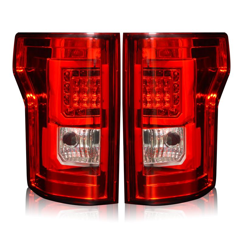 Winjet Led Tail Lights-Chrome / Red (2015-2017 F-150) - CTWJ-0440-CR