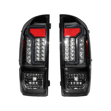 Winjet Led Tail Lights-Black / Clear / Smoke (2016-2023 Tacoma) - CTWJ-0466-BCS