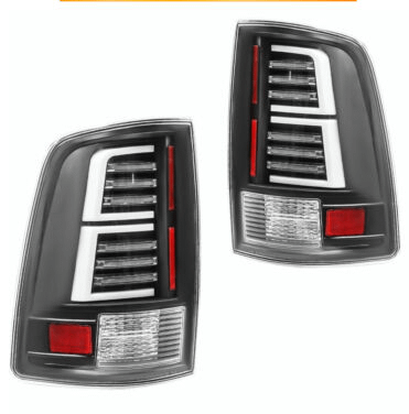 Winjet Led Sequential Tail Lights-Black / Clear (2009-2023 1500, Ram 1500, 2500, 3500, Ram 2500, Ram 3500, 1500 Classic) - CTWJ-0696-BC-SQ