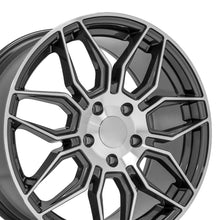 OE Wheels 18" Replica CV03C fits Chevrolet C7 Corvette 18x8.5 Gunmetal Machined - CV03C-18085-5475-52MG