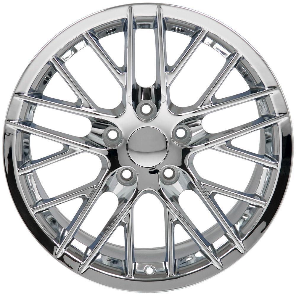 OE Wheels 18" Replica CV08A fits Chevrolet Corvette C6 ZR1 18x10.5 Chrome - CV08A-18105-5475-56C