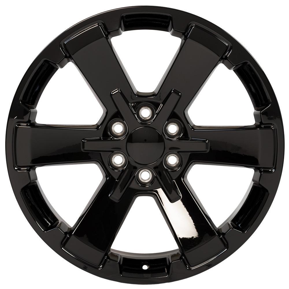 OE Wheels 22" Replica CV41B fits Chevy Silverado Rally 22x9 Gloss Black - CV41B-22090-6550-24B