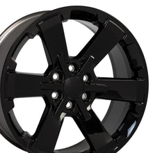 OE Wheels 22" Replica CV41B fits Chevy Silverado Rally 22x9 Gloss Black - CV41B-22090-6550-24B