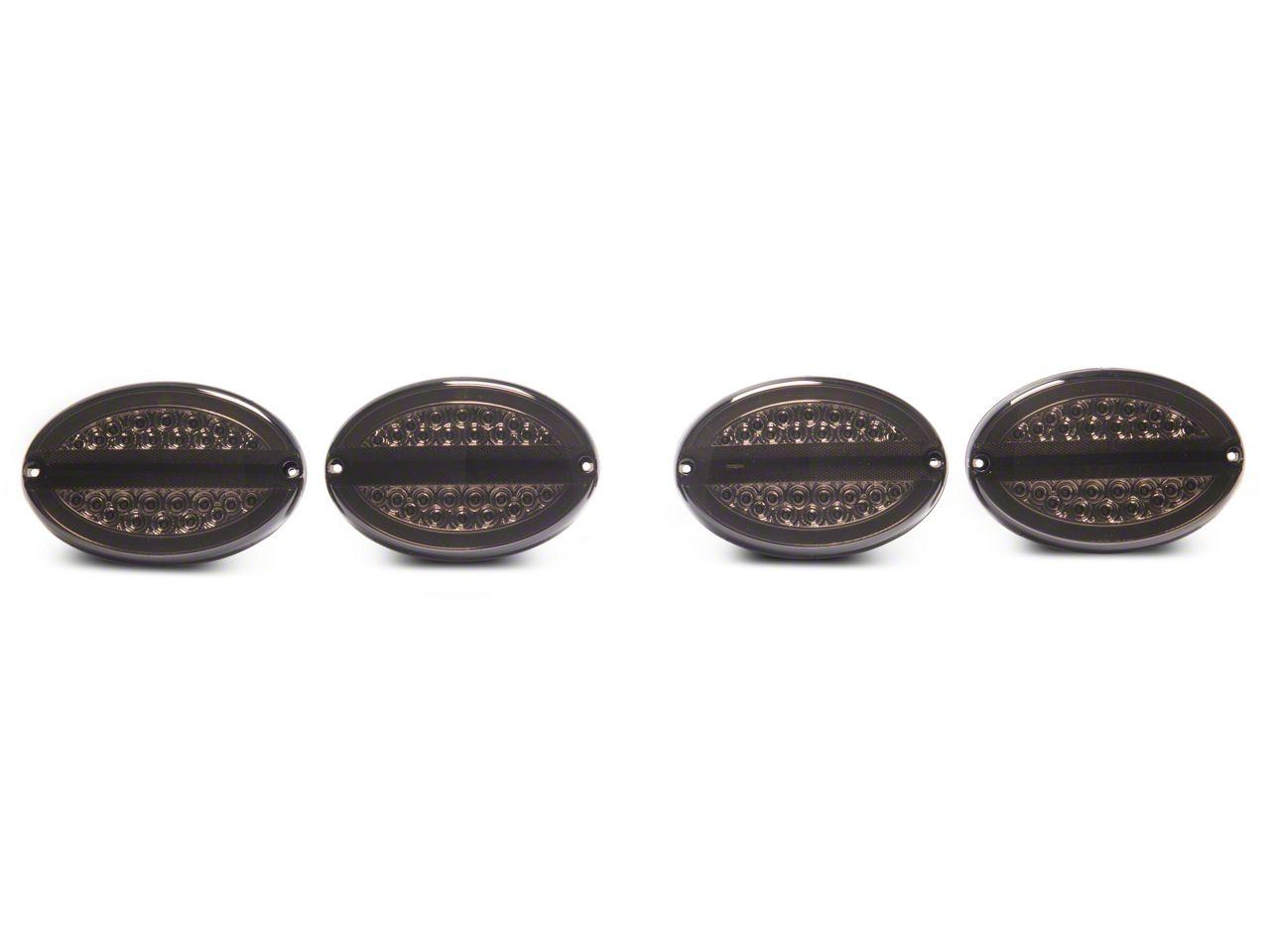 Raxiom Axial Series Led Tail Lights; Chrome Housing; Smoked Lens (1997-2004 Corvette) - CV4612